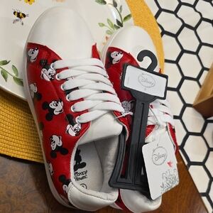 Disney Red and White Mickey Mouse Sneakers